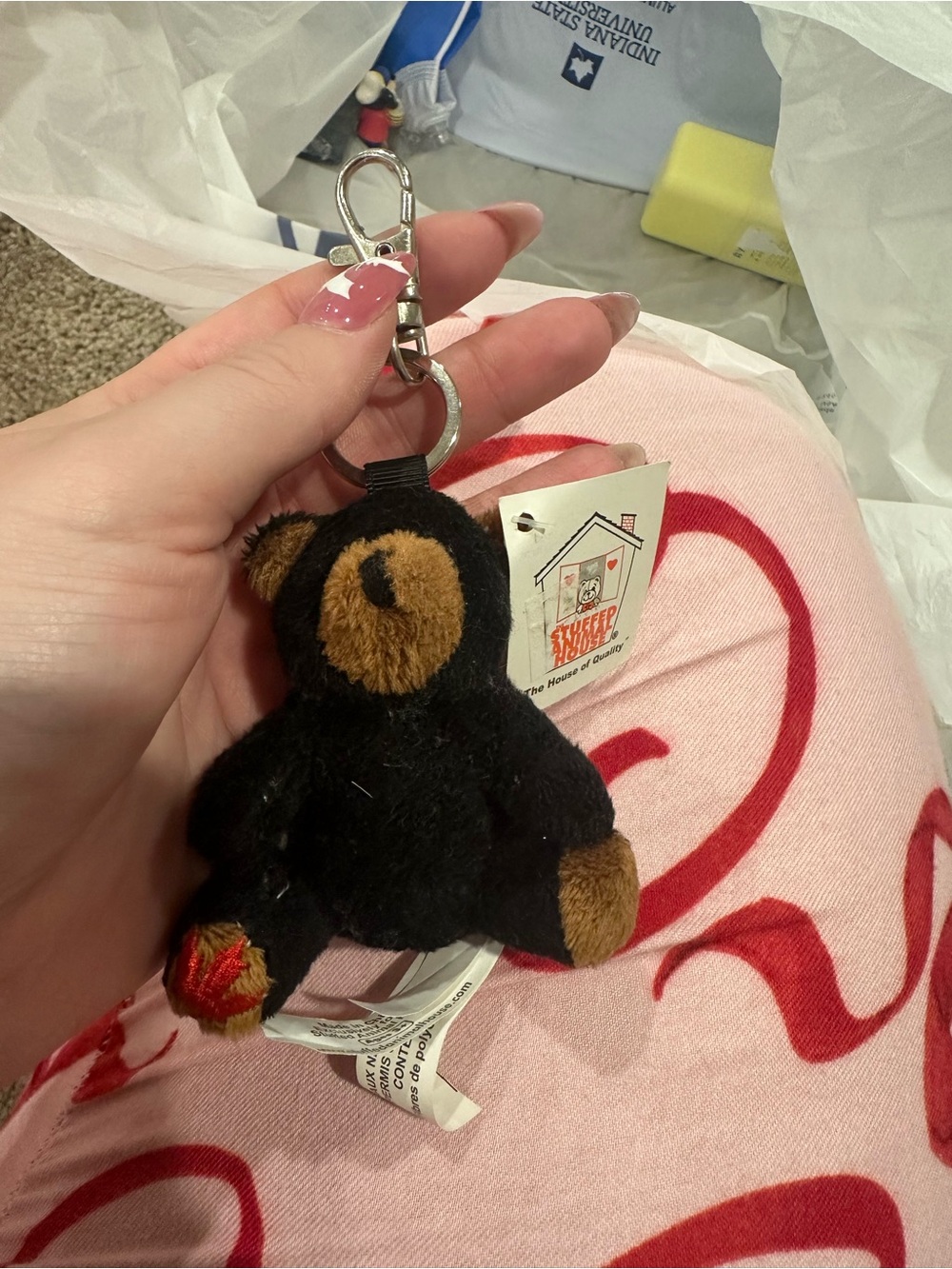 Black & Brown Bear Keychain by